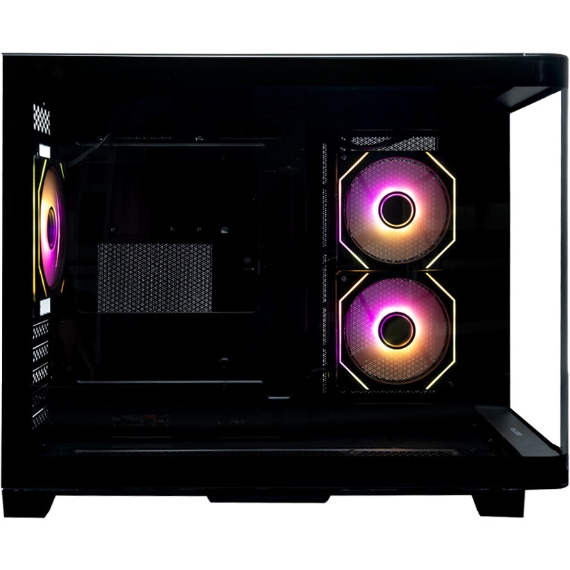 Компьютерный корпус XASTRA Q500M 3ARGB-FG-C10-UC Black mATX/Aquarium/Screewless/ 3x120mm ARGB PWM FG