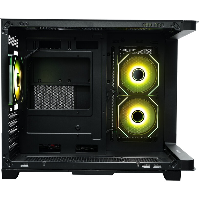 Компьютерный корпус XASTRA Q500M 3ARGB-FG-C10-UC Black mATX/Aquarium/Screewless/ 3x120mm ARGB PWM FG