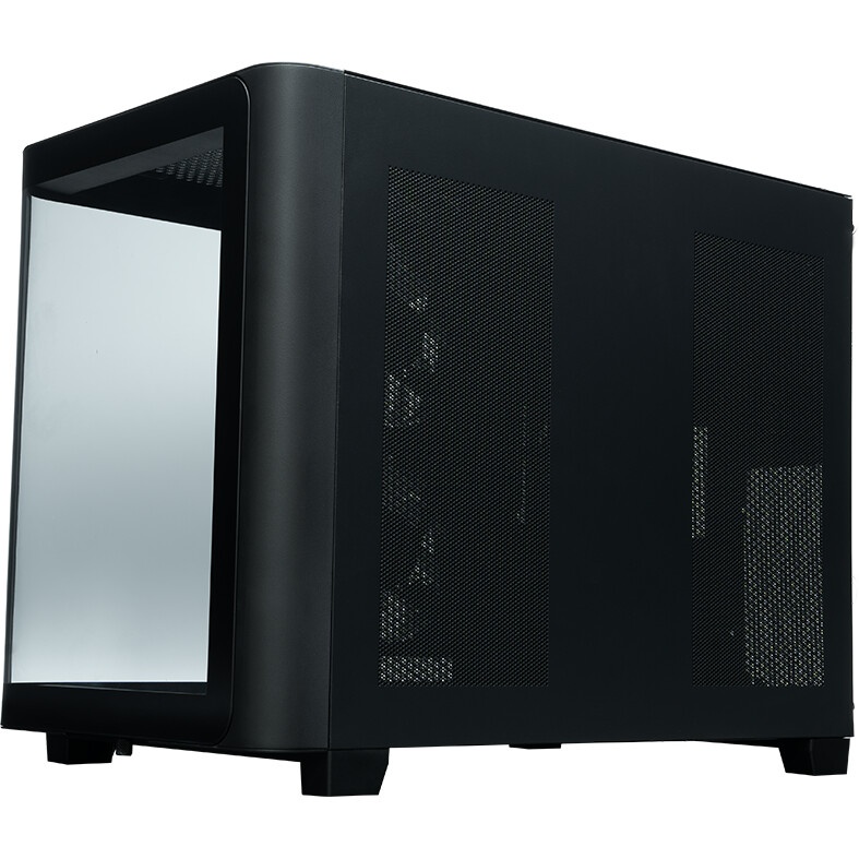 Компьютерный корпус XASTRA Q500M 3ARGB-FG-C10-UC Black mATX/Aquarium/Screewless/ 3x120mm ARGB PWM FG