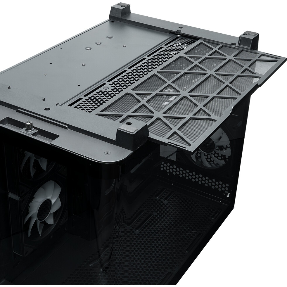 Компьютерный корпус XASTRA Q500M 3ARGB-FG-C10-UC Black mATX/Aquarium/Screewless/ 3x120mm ARGB PWM FG