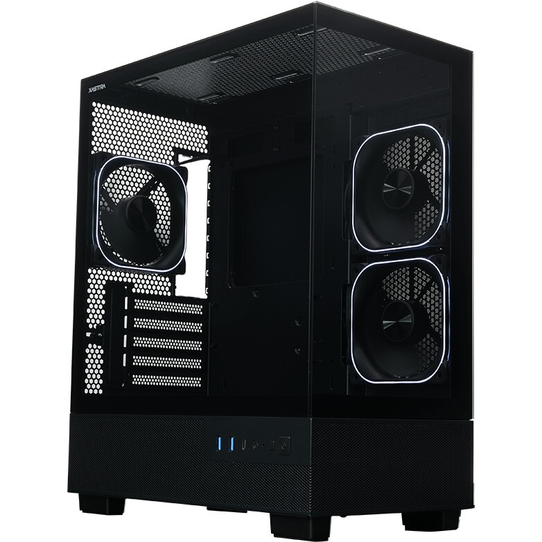 Компьютерный корпус XASTRA Q500M 3ARGB-FG-C10-UC Black mATX/Aquarium/Screewless/ 3x120mm ARGB PWM FG