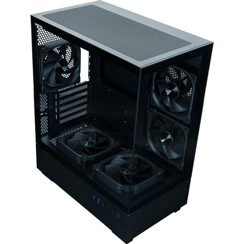 Компьютерный корпус XASTRA Q500M 3ARGB-FG-C10-UC Black mATX/Aquarium/Screewless/ 3x120mm ARGB PWM FG