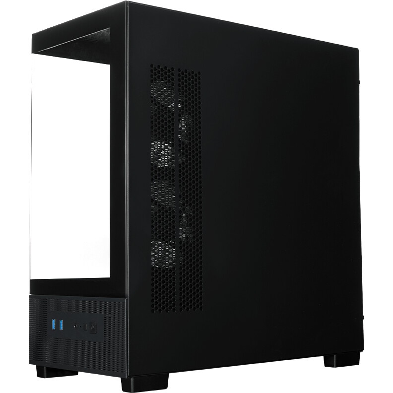 Компьютерный корпус XASTRA Q500M 3ARGB-FG-C10-UC Black mATX/Aquarium/Screewless/ 3x120mm ARGB PWM FG
