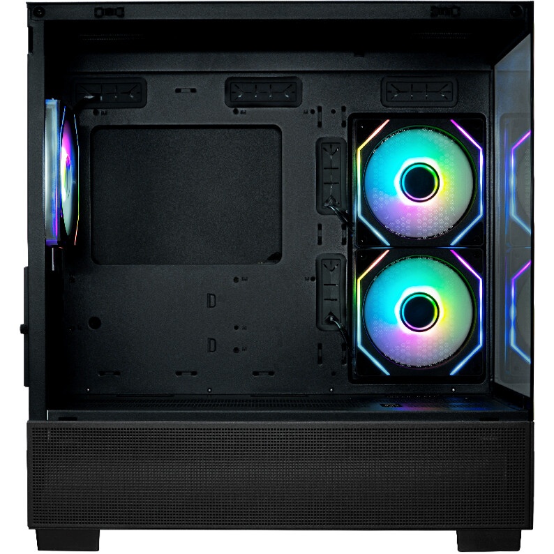 Компьютерный корпус XASTRA Q500M 3ARGB-FG-C10-UC Black mATX/Aquarium/Screewless/ 3x120mm ARGB PWM FG