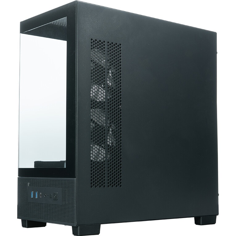 Компьютерный корпус XASTRA Q500M 3ARGB-FG-C10-UC Black mATX/Aquarium/Screewless/ 3x120mm ARGB PWM FG