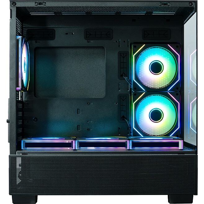 Компьютерный корпус XASTRA Q500M 3ARGB-FG-C10-UC Black mATX/Aquarium/Screewless/ 3x120mm ARGB PWM FG
