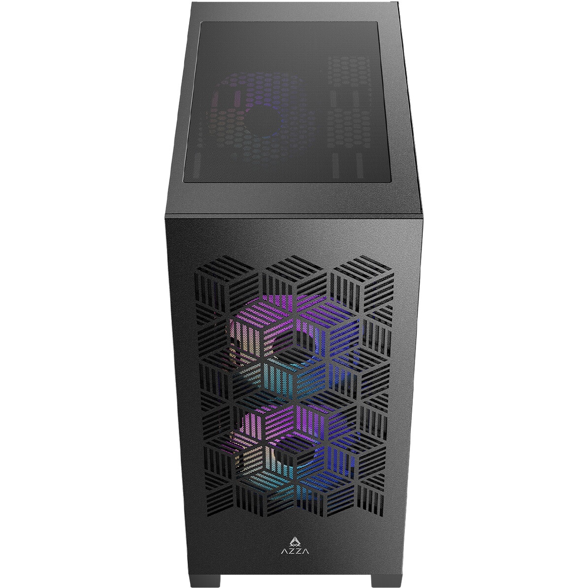 Корпус Azza AEROHEX-M черный без БП mATX 4x120mm 1xUSB2.0 2xUSB3.0 audio bott PSU