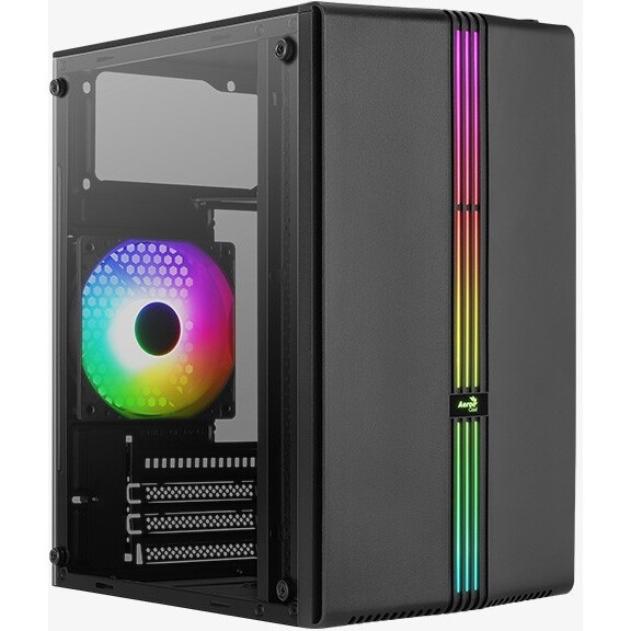 Корпус Azza AEROHEX-M черный без БП mATX 4x120mm 1xUSB2.0 2xUSB3.0 audio bott PSU