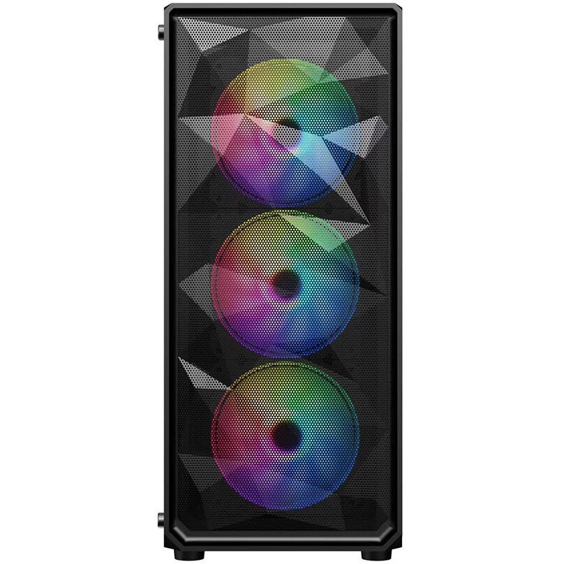 Корпус Azza AEROHEX черный без БП ATX 4x120mm 1xUSB2.0 1xUSB3.0 audio bott PSU