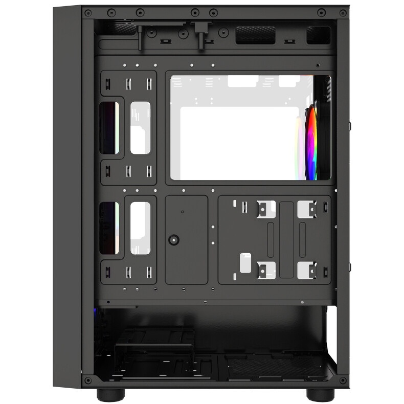 Корпус Azza AEROHEX черный без БП ATX 4x120mm 1xUSB2.0 1xUSB3.0 audio bott PSU