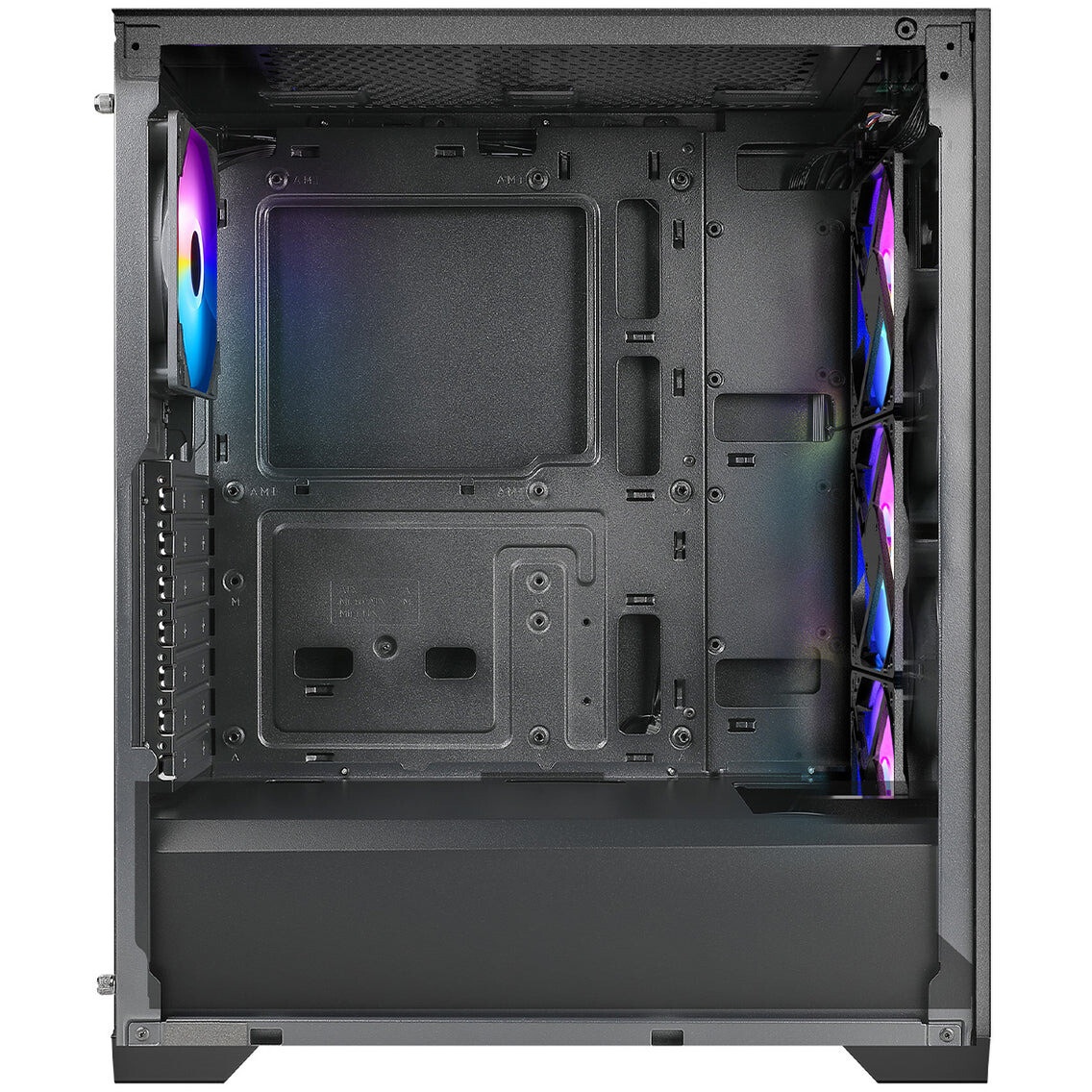 Корпус Azza AEROHEX черный без БП ATX 4x120mm 1xUSB2.0 1xUSB3.0 audio bott PSU
