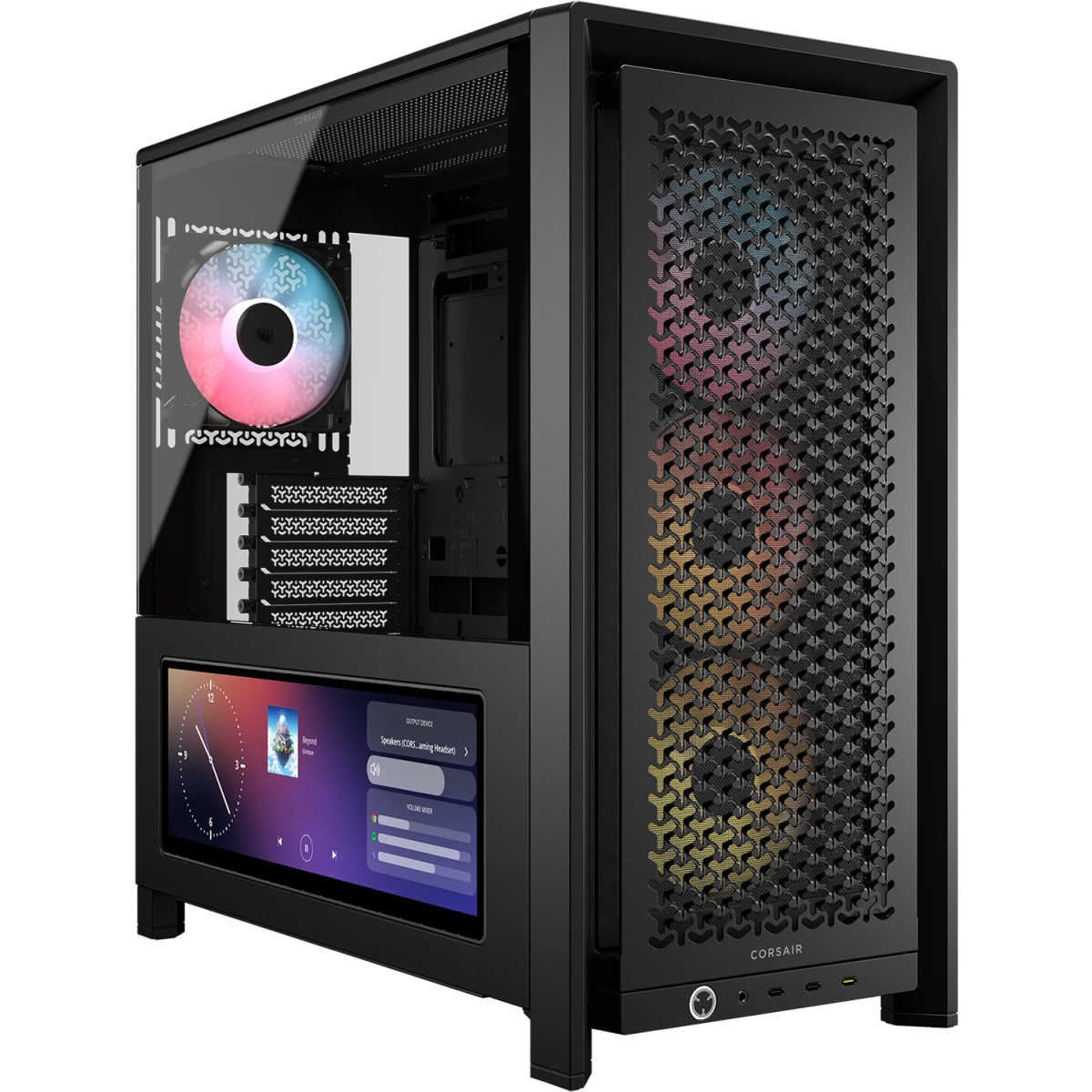 Корпус без блока питания/ Case Corsair Frame 4000D LCD RS ARGB, Midi-Tower, TG, 3x120mm ARGB, 2xUSB-