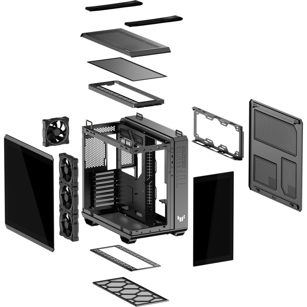 Корпус без блока питания/ Case Corsair Frame 4500X LX-R RGB iCUE LINK, Midi-Tower, TG, 3x120mm ARGB