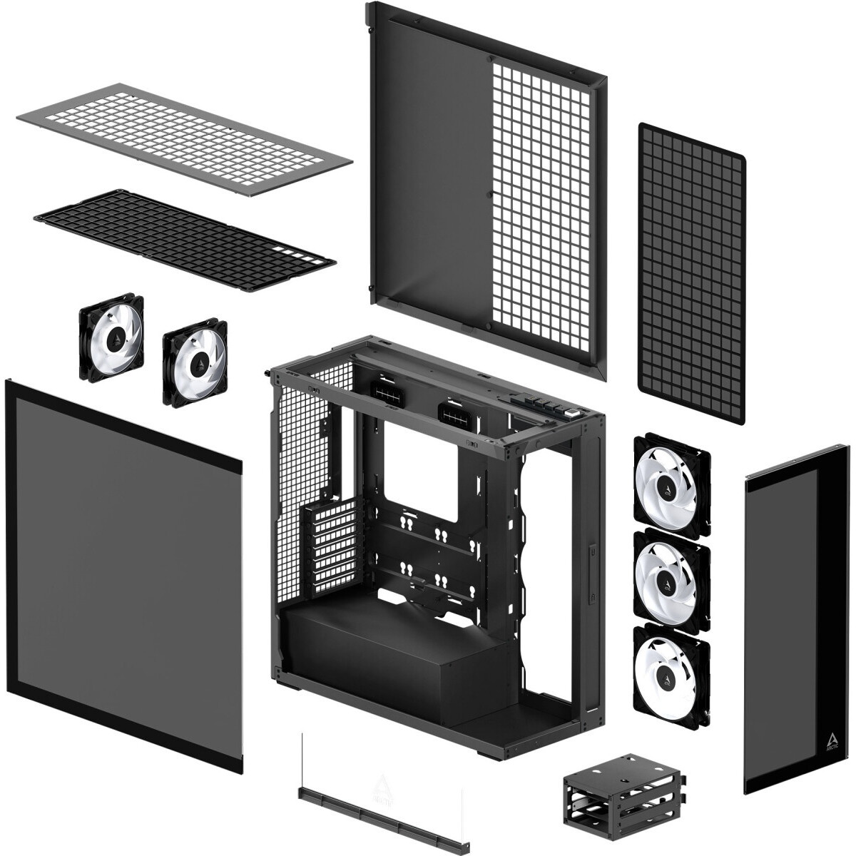 Корпус без блока питания/ Case Corsair Frame 4500X RS-R ARGB, Midi-Tower, TG, 3x120mm ARGB reverse f