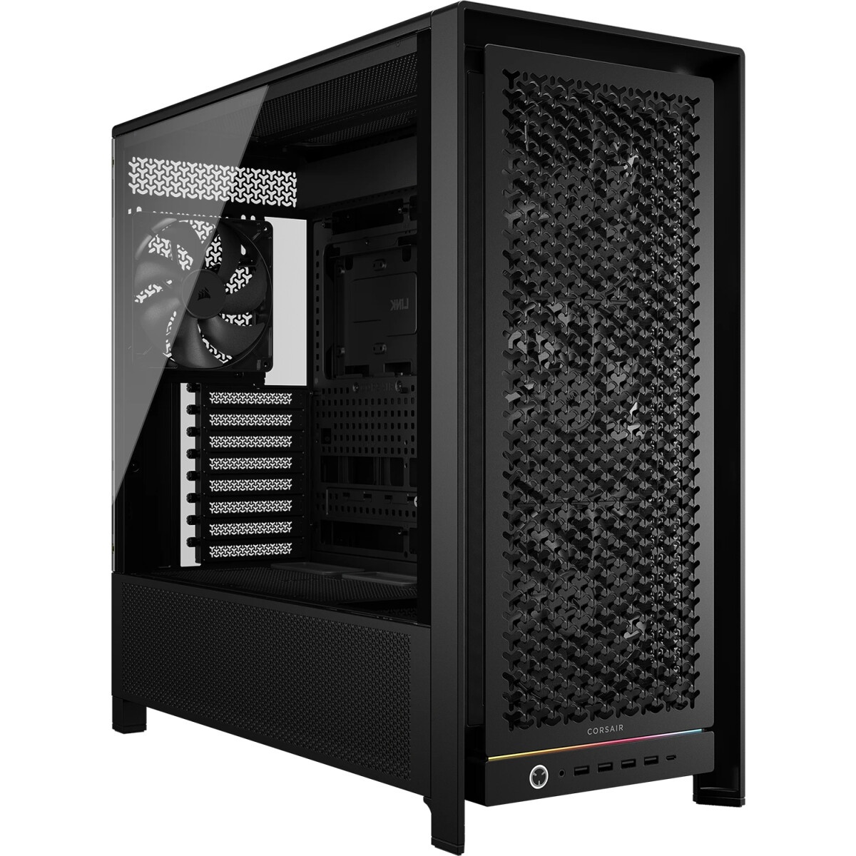Корпус без блока питания/ Case Corsair Frame 5000D RS High-Airflow, Midi-Tower, TG, 4x140mm, 4xUSB-A