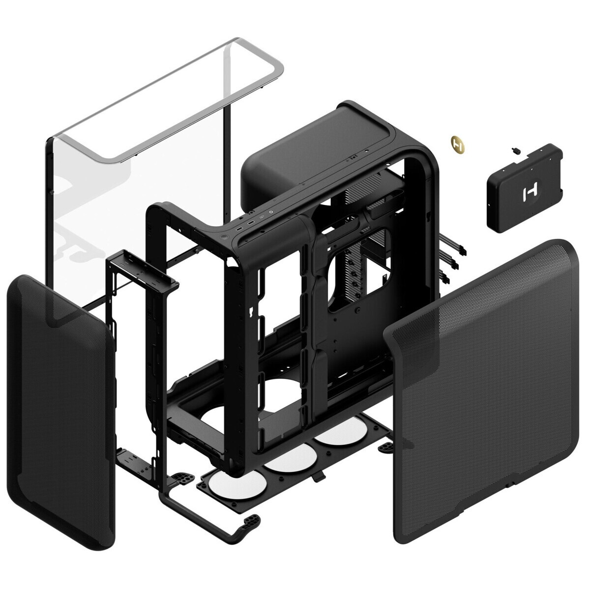 Корпус без блока питания/ Case Corsair Frame 5000D RS High-Airflow, Midi-Tower, TG, 4x140mm, 4xUSB-A
