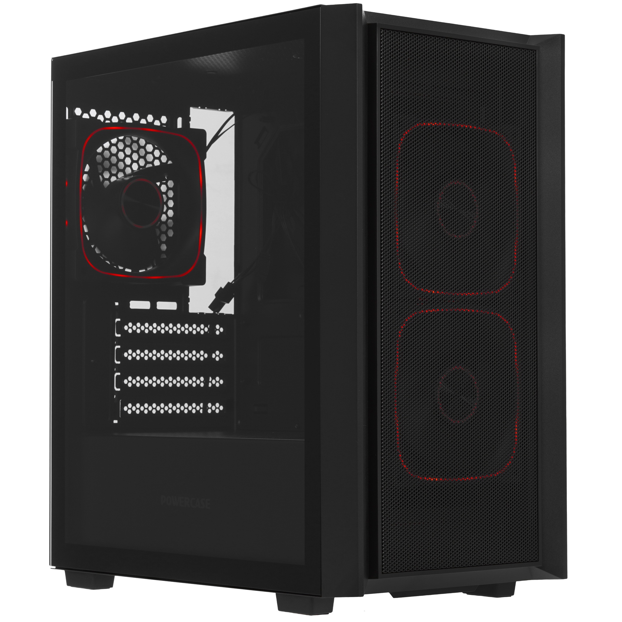 Корпус Powercase Mistral SM03 ARGB, Tempered Glass, 3x120mm ARGB PWM fans, чёрный, mATX  (CMMSM03B-A3)