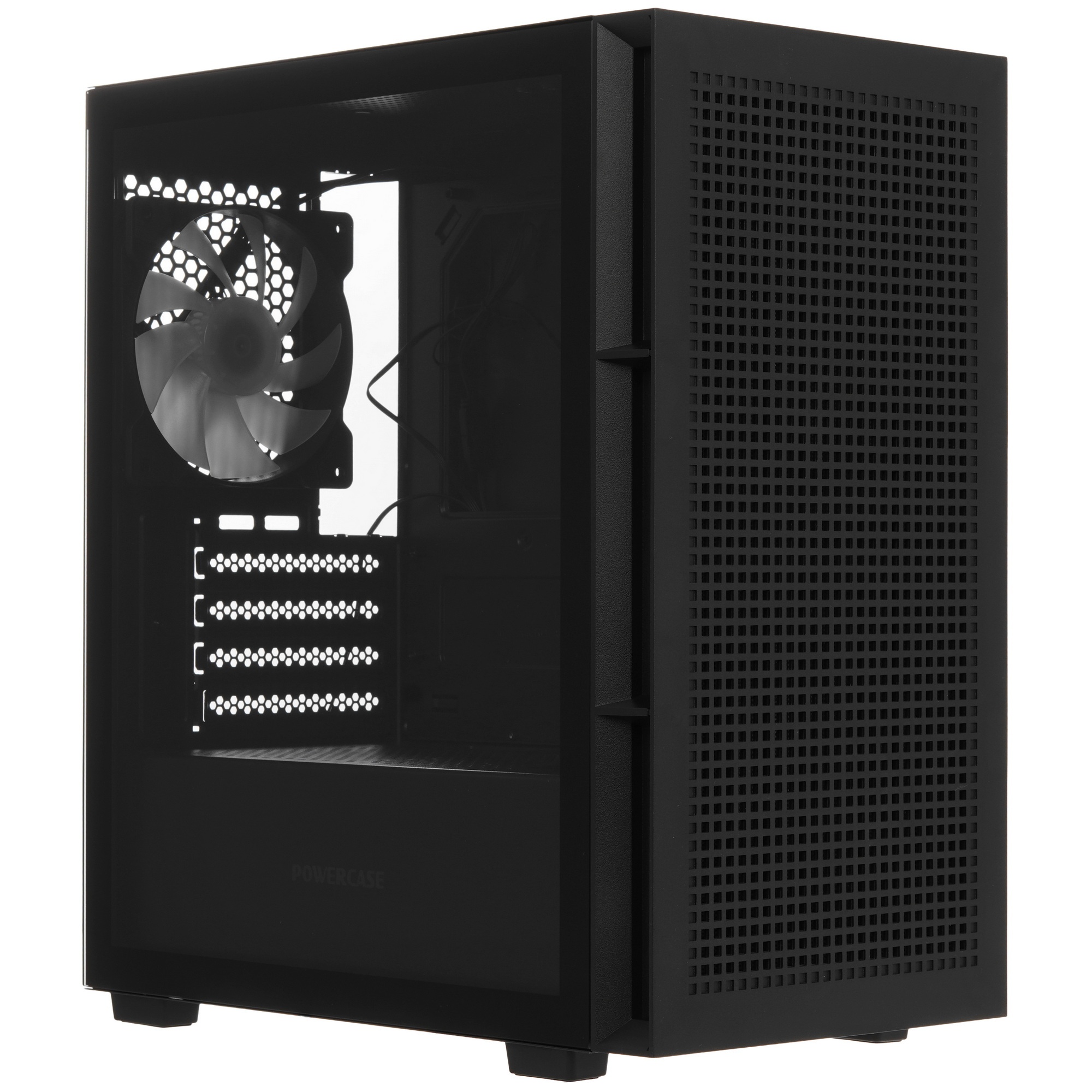 Корпус Powercase Mistral SM05 ARGB, Tempered Glass, 3x120mm ARGB PWM fans, чёрный, mATX  (CMMSM05B-A3)