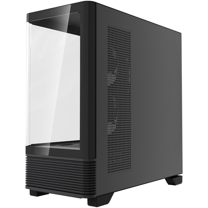Корпус Powercase Vision Micro M4B, Tempered Glass, Type-C, 3x 120mm ARGB PWM Fan, чёрный, mATX (CVMM4B-A3)