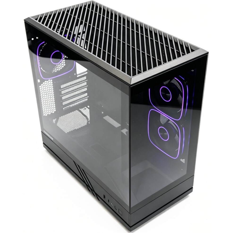 Корпус Powercase Vision Micro M4B, Tempered Glass, Type-C, 3x 120mm ARGB PWM Fan, чёрный, mATX (CVMM4B-A3)