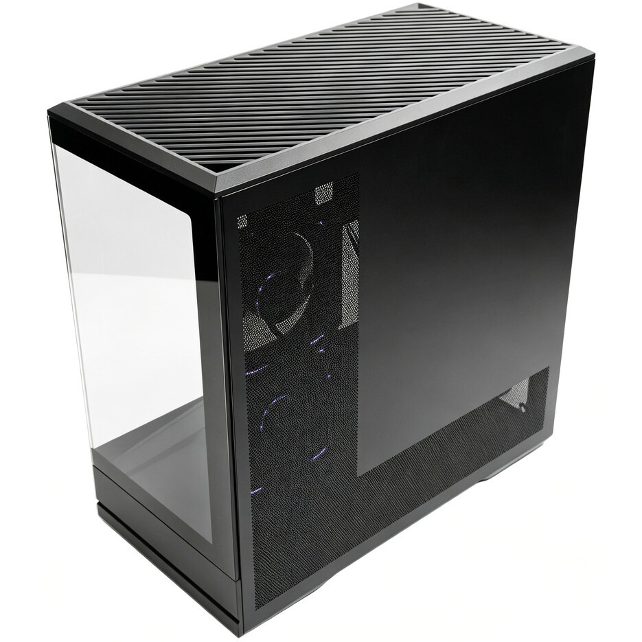Корпус Powercase Vision Micro M4B, Tempered Glass, Type-C, 3x 120mm ARGB PWM Fan, чёрный, mATX (CVMM4B-A3)