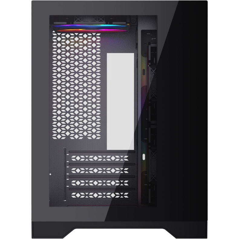 Корпус Powercase Vision Micro M6B, Curved Glass, Type-C, 3x 120mm ARGB PWM Fan, чёрный, mATX  (CVMM6B-A3)