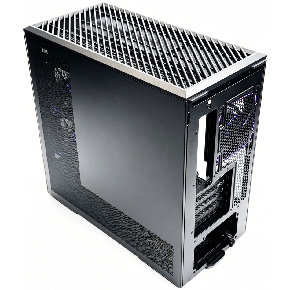 Корпус Powercase Vision Micro M6B, Curved Glass, Type-C, 3x 120mm ARGB PWM Fan, чёрный, mATX  (CVMM6B-A3)