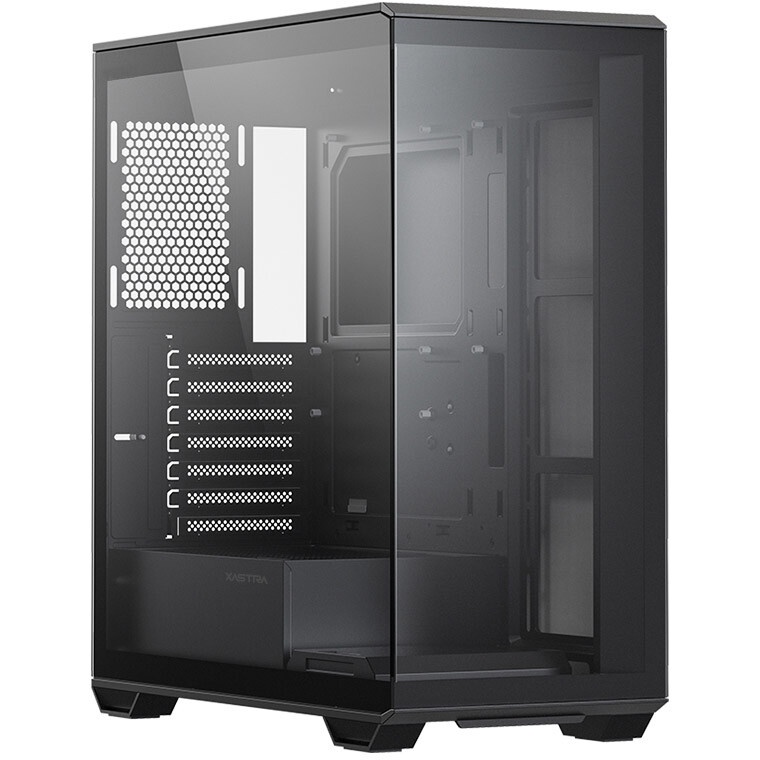 Корпус XASTRA Q600-0F-UC Black ATX/Aquarium/Screewless/no fans/Type-C/ Q600-0F-UC