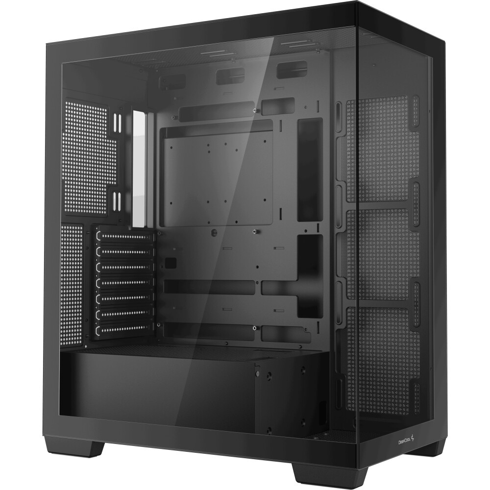 Корпус Deepcool CG530U 4F черный без БП ATX 10x120mm 4x140mm 1xUSB2.0 audio bott PSU