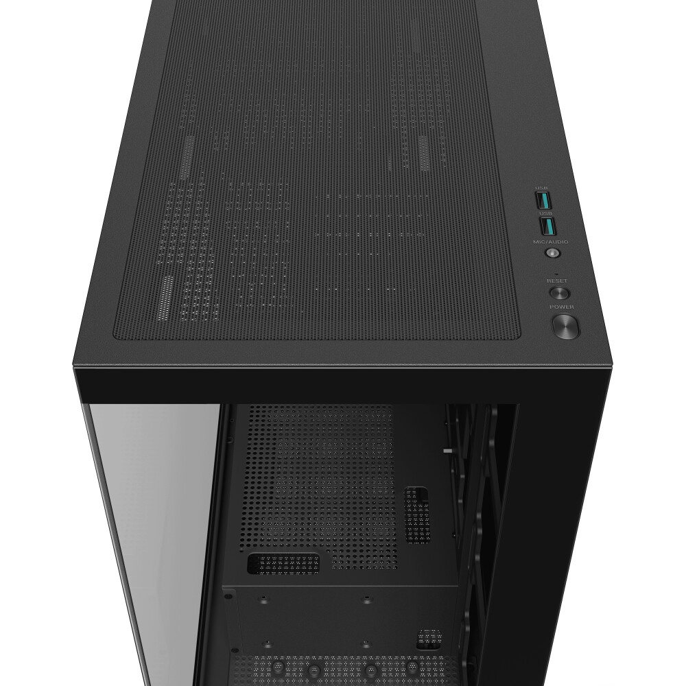 Корпус Deepcool CG530U 4F черный без БП ATX 10x120mm 4x140mm 1xUSB2.0 audio bott PSU