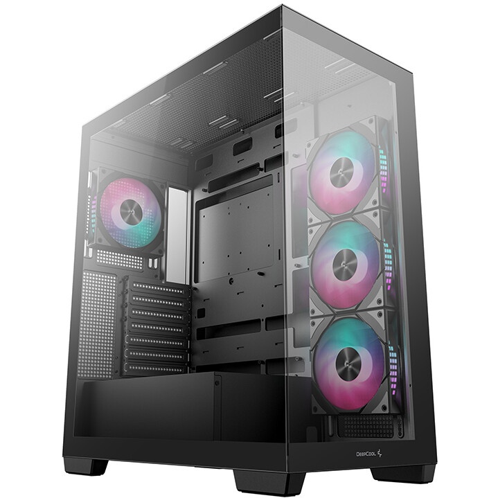 Корпус Deepcool CG530U 4F черный без БП ATX 10x120mm 4x140mm 1xUSB2.0 audio bott PSU