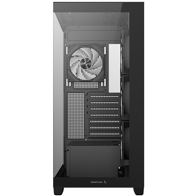 Корпус Deepcool CG530U 4F черный без БП ATX 10x120mm 4x140mm 1xUSB2.0 audio bott PSU