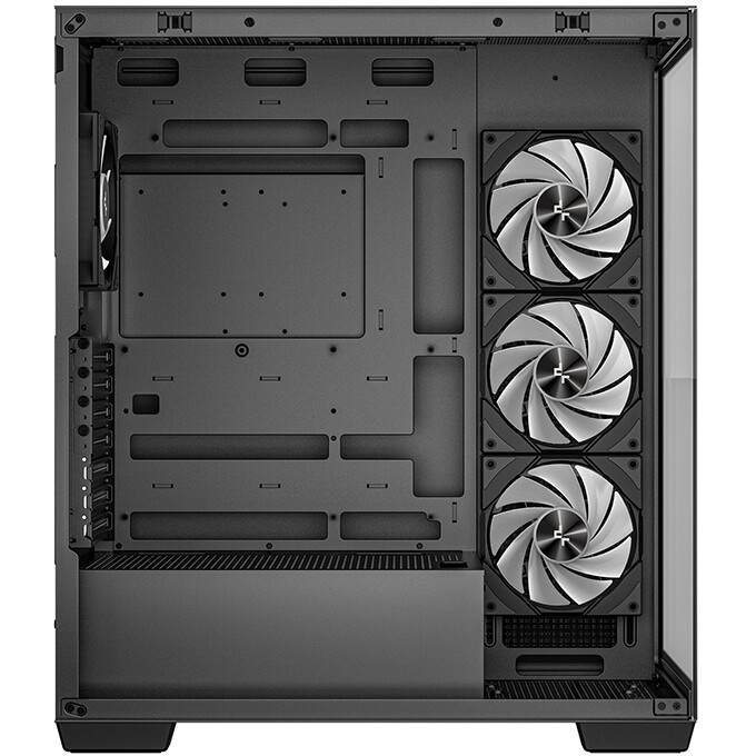 Корпус Deepcool CG530U 4F черный без БП ATX 10x120mm 4x140mm 1xUSB2.0 audio bott PSU