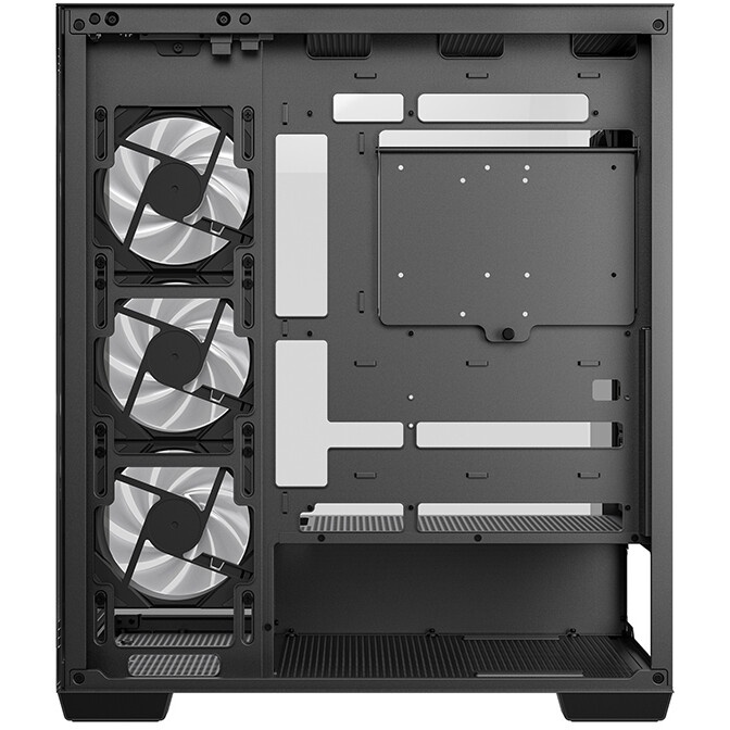 Корпус Deepcool CG530U 4F черный без БП ATX 10x120mm 4x140mm 1xUSB2.0 audio bott PSU