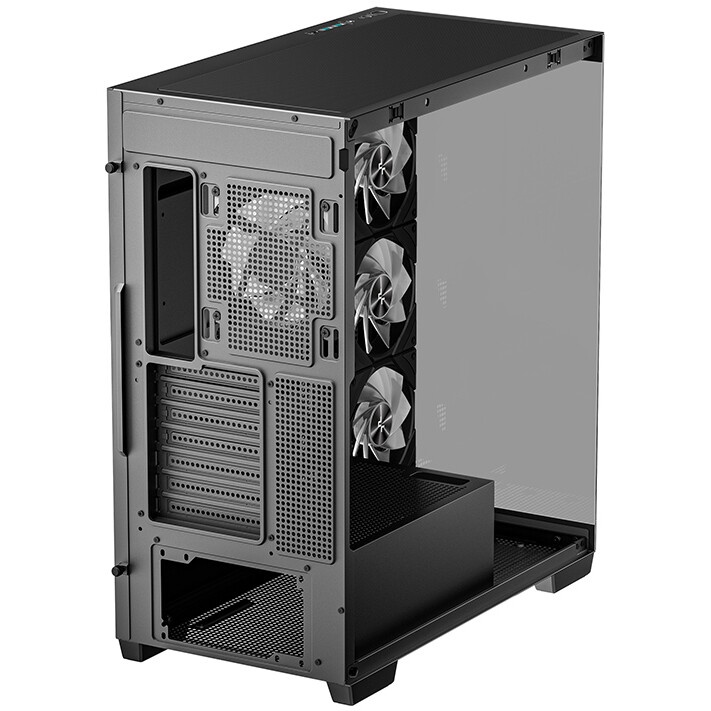 Корпус Deepcool CG530U 4F черный без БП ATX 10x120mm 4x140mm 1xUSB2.0 audio bott PSU
