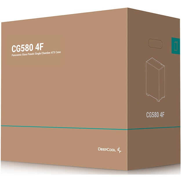 Корпус Deepcool CG530U 4F черный без БП ATX 10x120mm 4x140mm 1xUSB2.0 audio bott PSU
