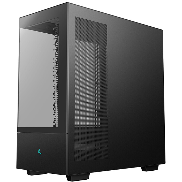 Корпус Deepcool CG530U 4F черный без БП ATX 10x120mm 4x140mm 1xUSB2.0 audio bott PSU