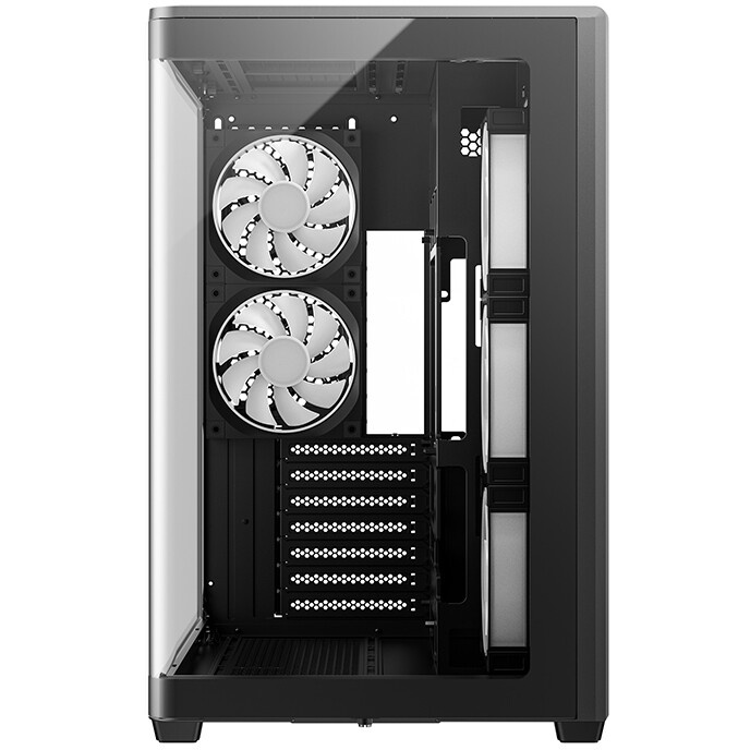 Корпус Deepcool CG530U 4F черный без БП ATX 10x120mm 4x140mm 1xUSB2.0 audio bott PSU