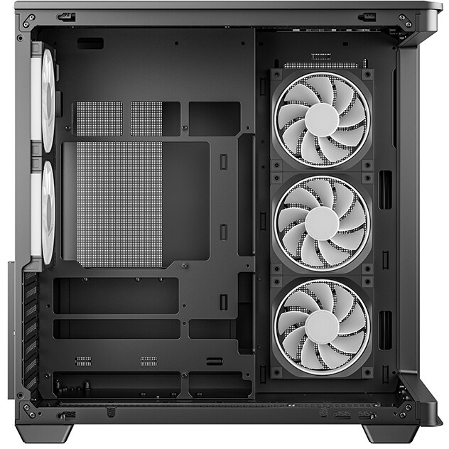 Корпус Deepcool CG530U 4F черный без БП ATX 10x120mm 4x140mm 1xUSB2.0 audio bott PSU