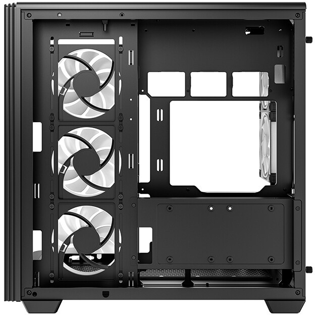 Корпус Deepcool CG530U 4F черный без БП ATX 10x120mm 4x140mm 1xUSB2.0 audio bott PSU