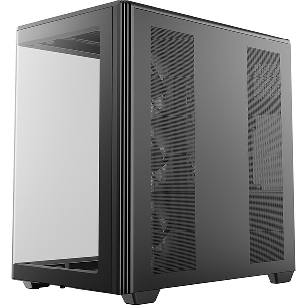 Корпус Deepcool CG530U 4F черный без БП ATX 10x120mm 4x140mm 1xUSB2.0 audio bott PSU