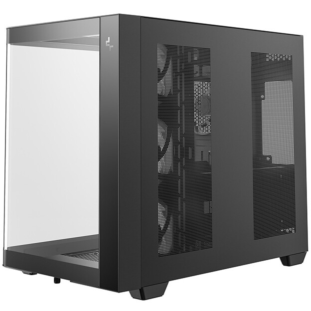 Корпус Deepcool CG530U 4F черный без БП ATX 10x120mm 4x140mm 1xUSB2.0 audio bott PSU