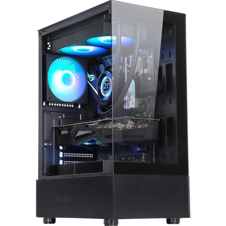 Компьютерный корпус  Accord ACC-ZA11B черный без БП ATX 1xUSB2.0 2xUSB3.0 audio bott PSU