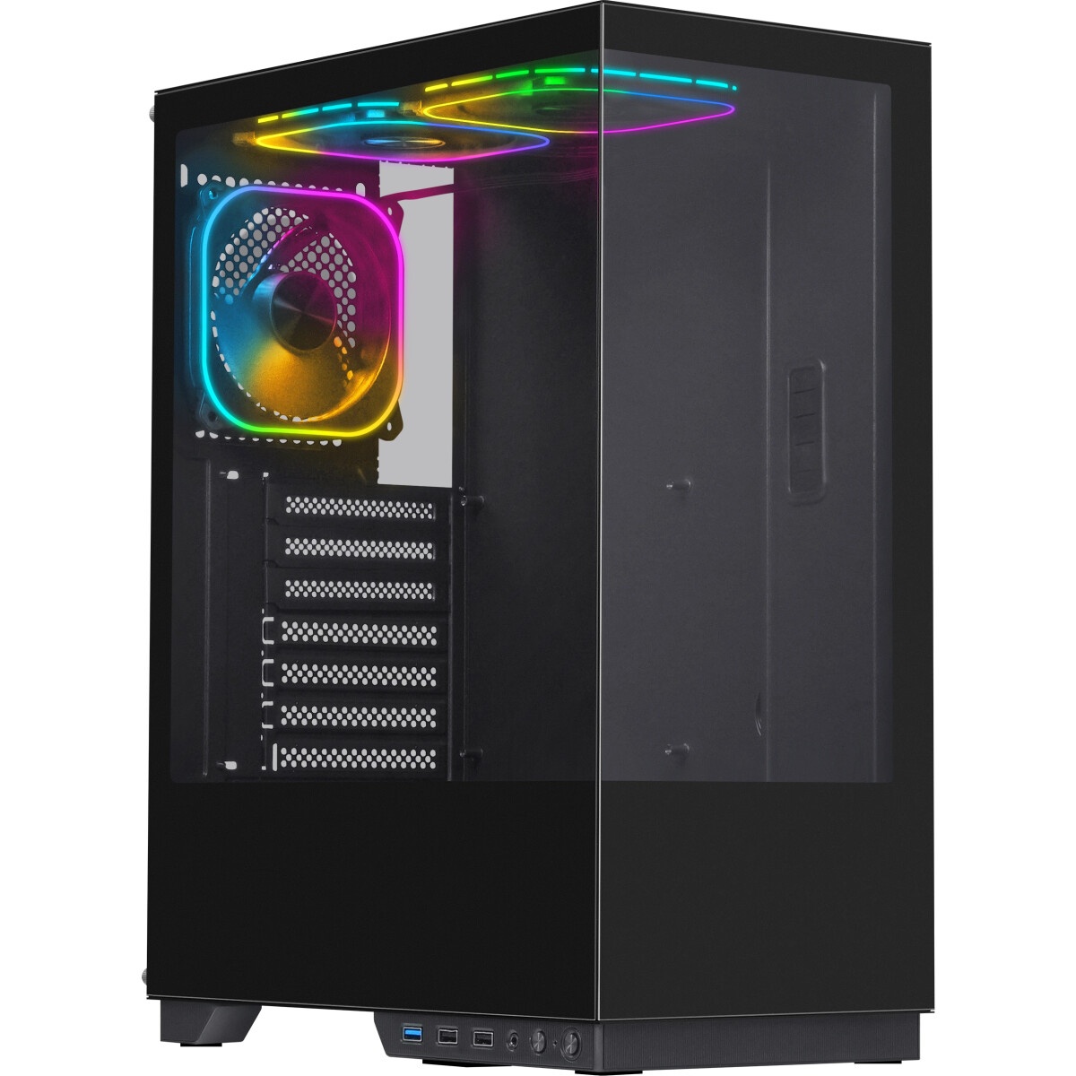 Компьютерный корпус  Accord ACC-ZA11B черный без БП ATX 1xUSB2.0 2xUSB3.0 audio bott PSU