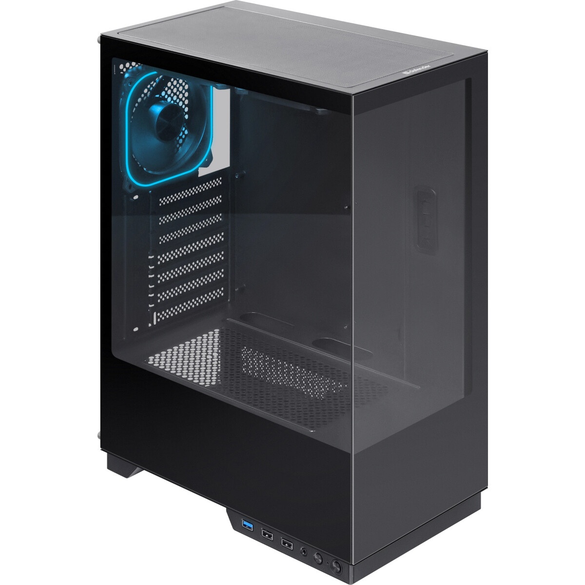 Компьютерный корпус  Accord ACC-ZA11B черный без БП ATX 1xUSB2.0 2xUSB3.0 audio bott PSU