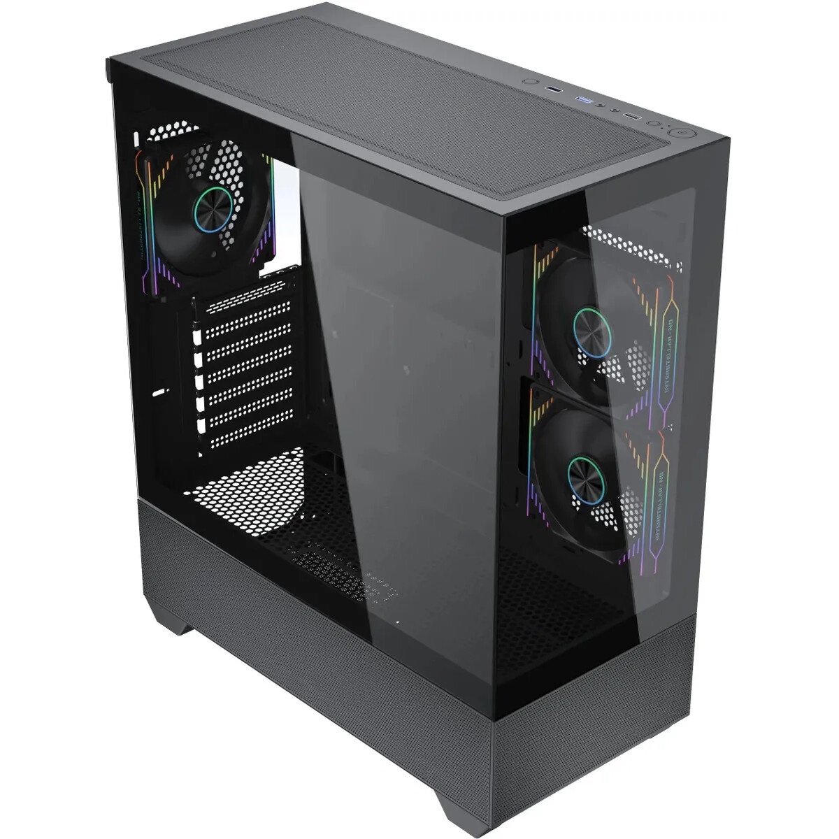 Компьютерный корпус  Accord ACC-ZA11B черный без БП ATX 1xUSB2.0 2xUSB3.0 audio bott PSU