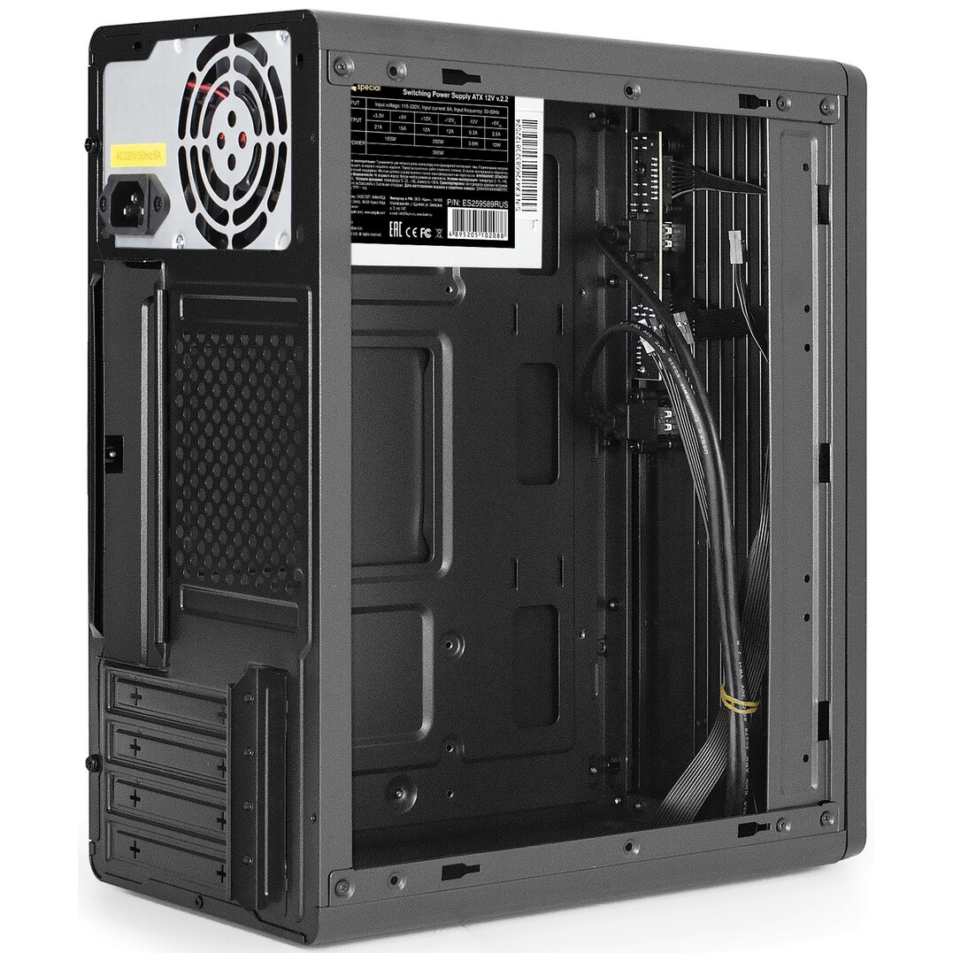 Корпус Minitower ExeGate BAA-503U2-AAA350 (mATX, БП AAA350 с вент. 8см, 1*USB+2*USB3.0, HD Audio, че