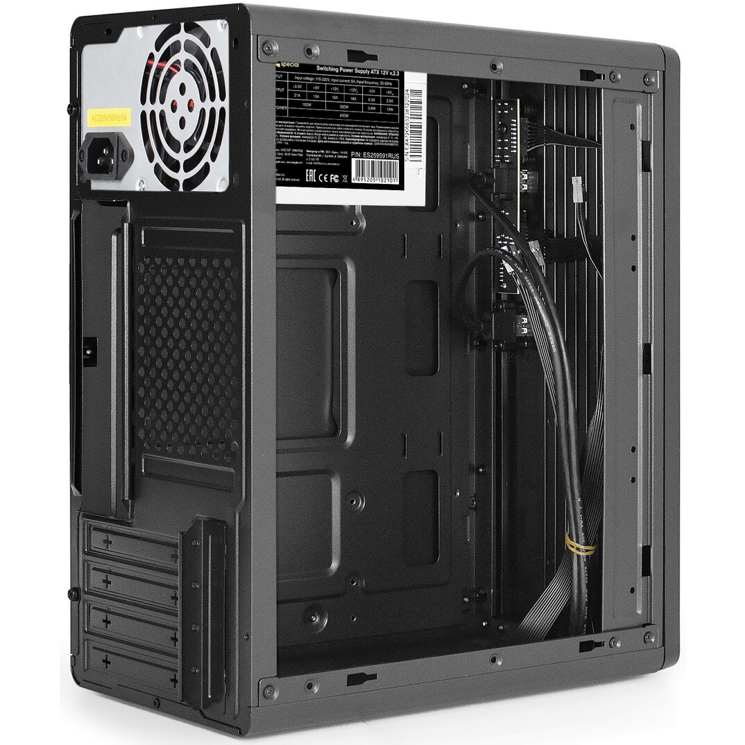 Корпус Minitower ExeGate BAA-503U2-AAA450 (mATX, БП AAA450 с вент. 8см, 1*USB+2*USB3.0, HD Audio, че