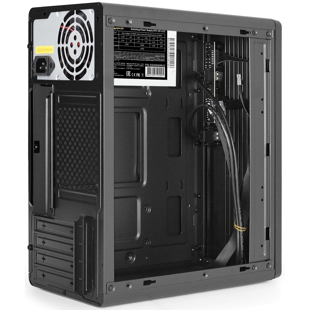 Корпус Minitower ExeGate BAA-503U2-AAA400 (mATX, БП AAA400 с вент. 8см, 1*USB+2*USB3.0, HD Audio, че