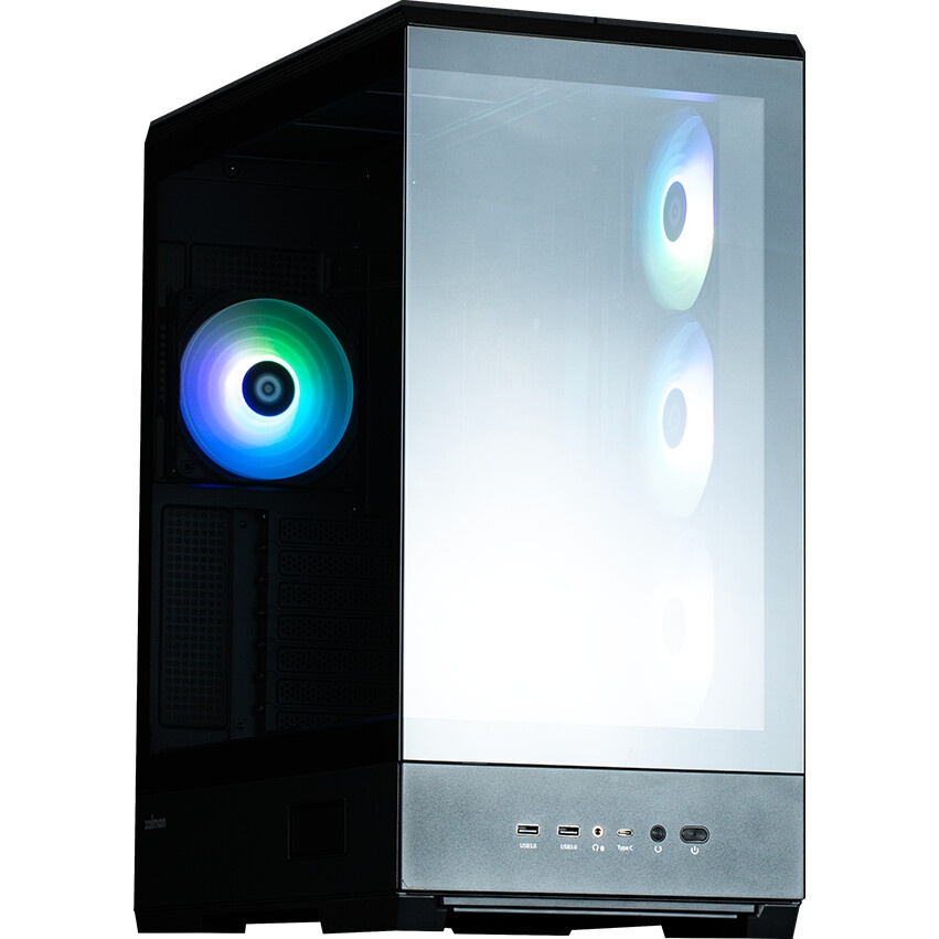 Корпус ZALMAN D50, ATX, BLACK, WINDOW, 2x3.5", 3x2.5", 1xUSB TYPE-C, 2xUSB3.0, FRONT 1xXF360, REAR 1